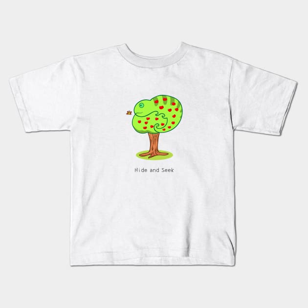 cute chameleon Kids T-Shirt by wordspotrayal